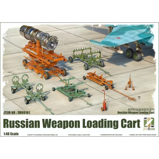 Russian Weapon loading cart [with 2 figures], 1/48 - Zimi Model ZM8...