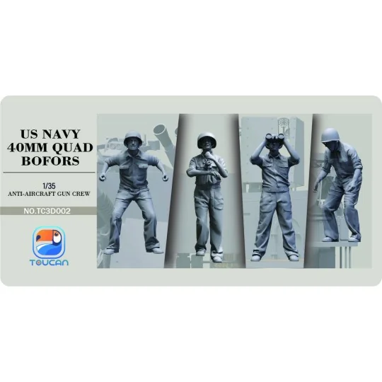 ANTI-AIRCRAET GUN CREW, 1/35 - Toucan Model TC3D002