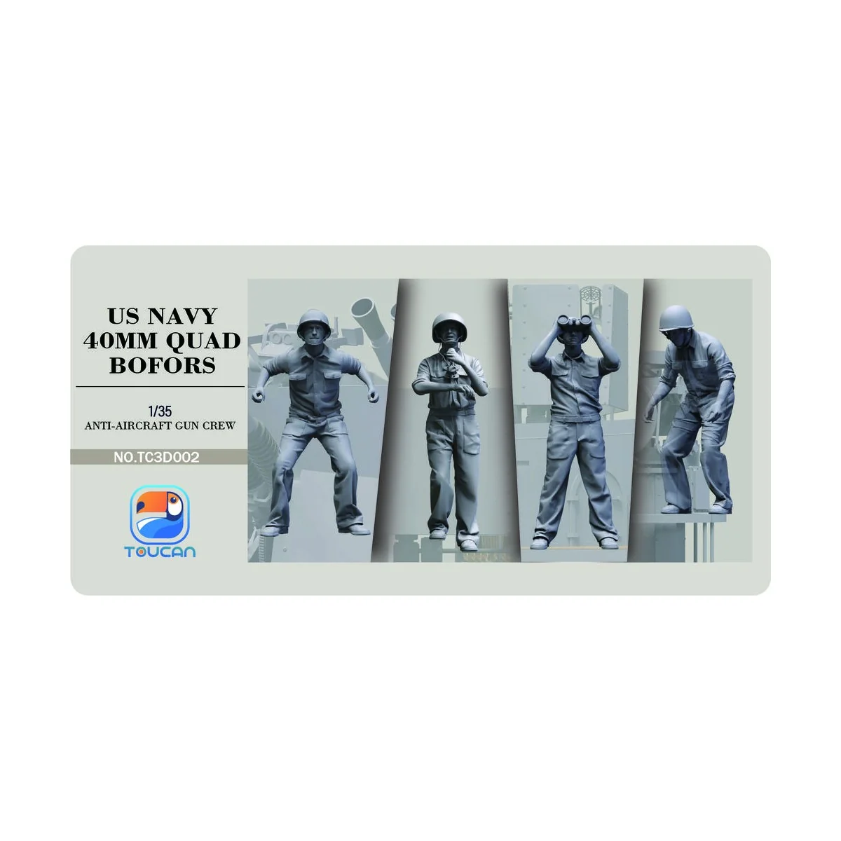 ANTI-AIRCRAET GUN CREW, 1/35 - Toucan Model TC3D002