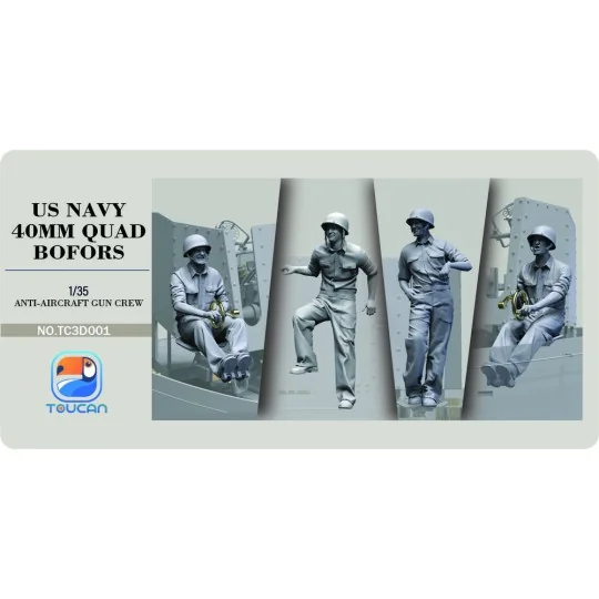 ANTI-AIRCRAET GUN CREW, 1/35 - Toucan Model TC3D001