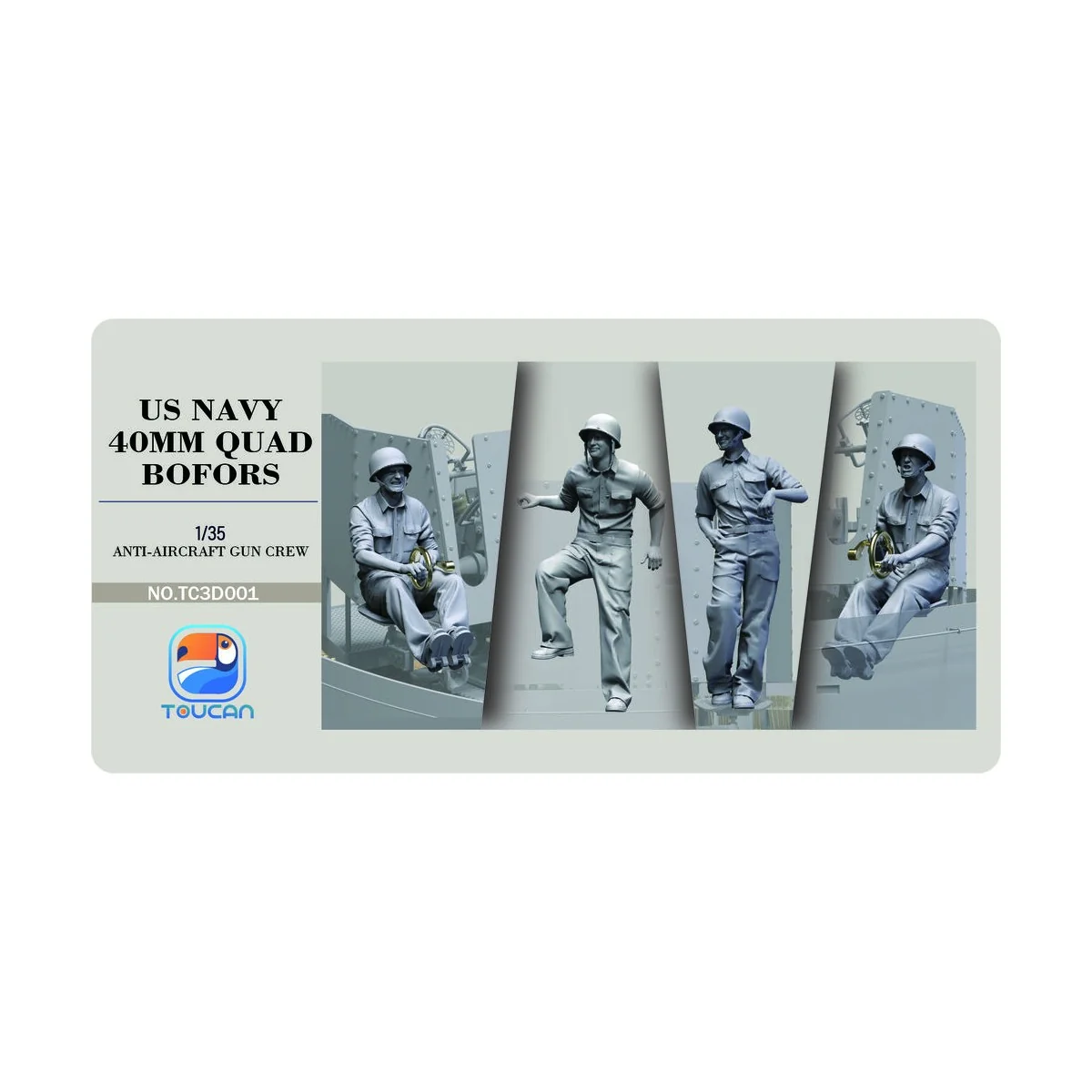 ANTI-AIRCRAET GUN CREW - Toucan Model TC3D001
