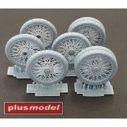 Wheels set for Lanchester, 1/35 - Plus model DP3016 Wheels set for Lanchester, 1/35 - Plus model DP3016