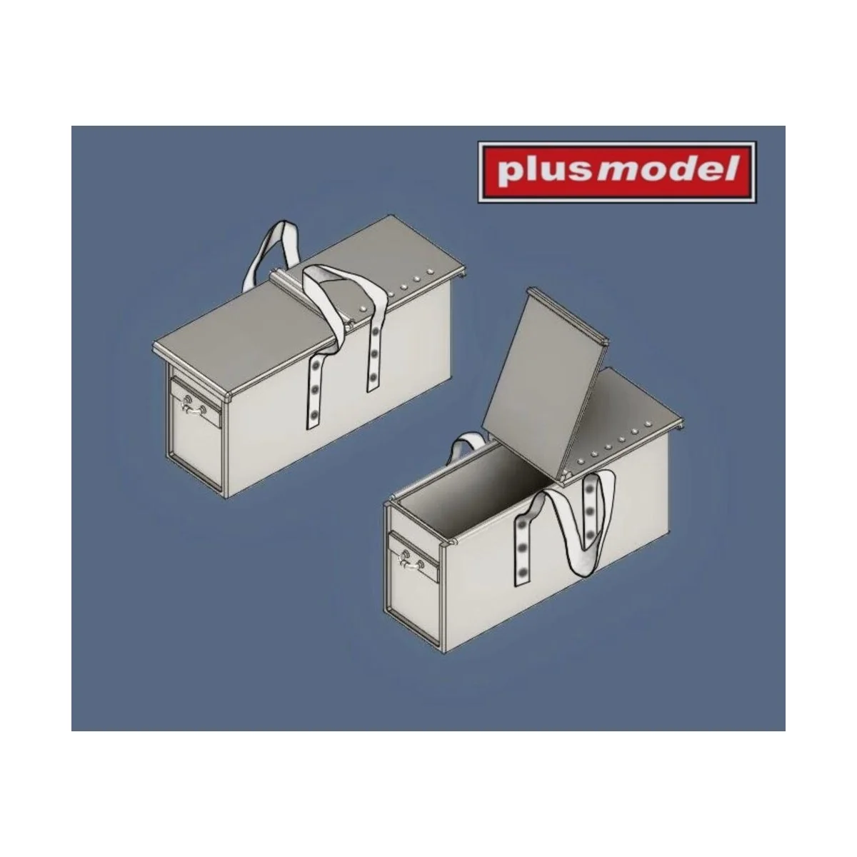 Machine gun Vickers ammunition boxes WWII, 1/35 - Plus model DP3043 Machine gun Vickers ammunition boxes WWII, 1/35 - Plus model DP3043