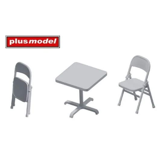 Folding chairs and table - Plus model DP3075