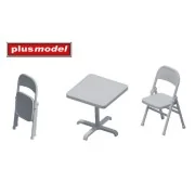Folding chairs and table - Plus model DP3075