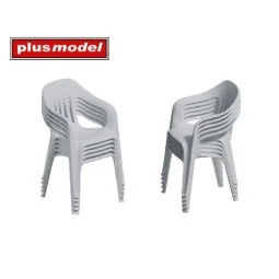 Stacked plastic chairs - Plus model DP3085