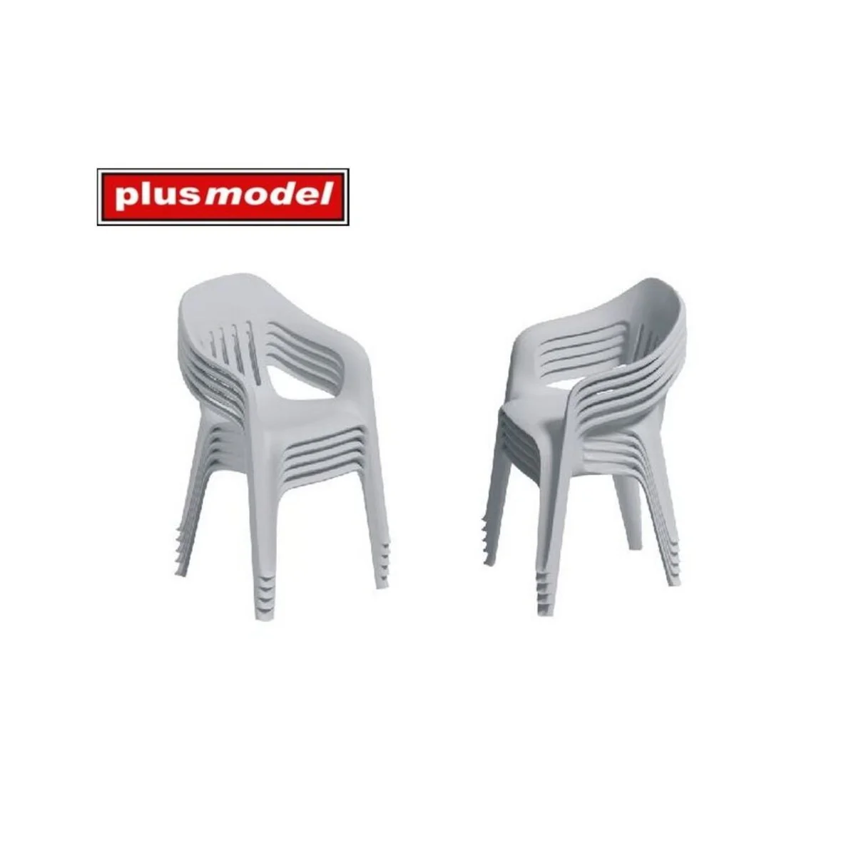 Stacked plastic chairs, 1/35 - Plus model DP3085