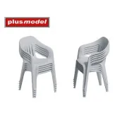 Stacked plastic chairs - Plus model DP3085