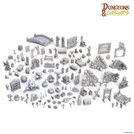 Dungeons & Lasers Expansion Set: FANTASY PROPS PACK - Archon Studio...