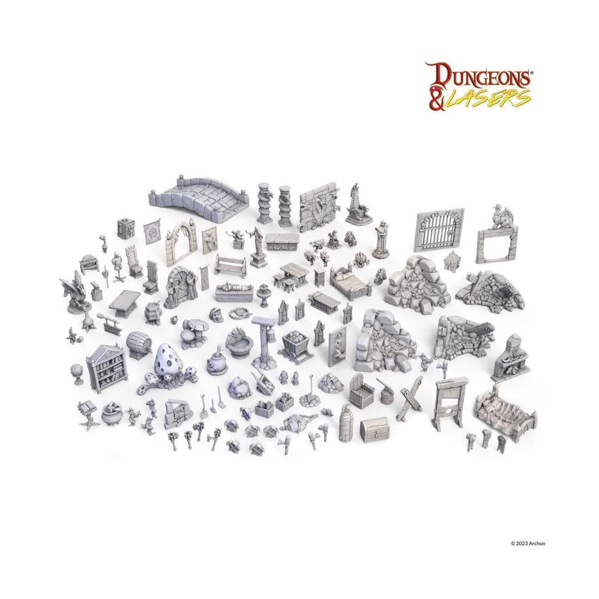 Dungeons & Lasers Expansion Set: FANTASY PROPS PACK - Archon Studio...