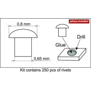 Rivets 0,8 mm - Plus model 476