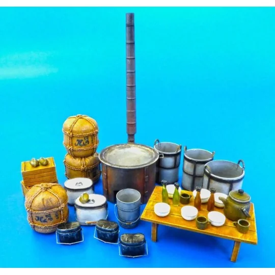 Japanese military field kitchen equipmen, 1/35 - Plus model 488 Japanese military field kitchen equipmen, 1/35 - Plus model 488