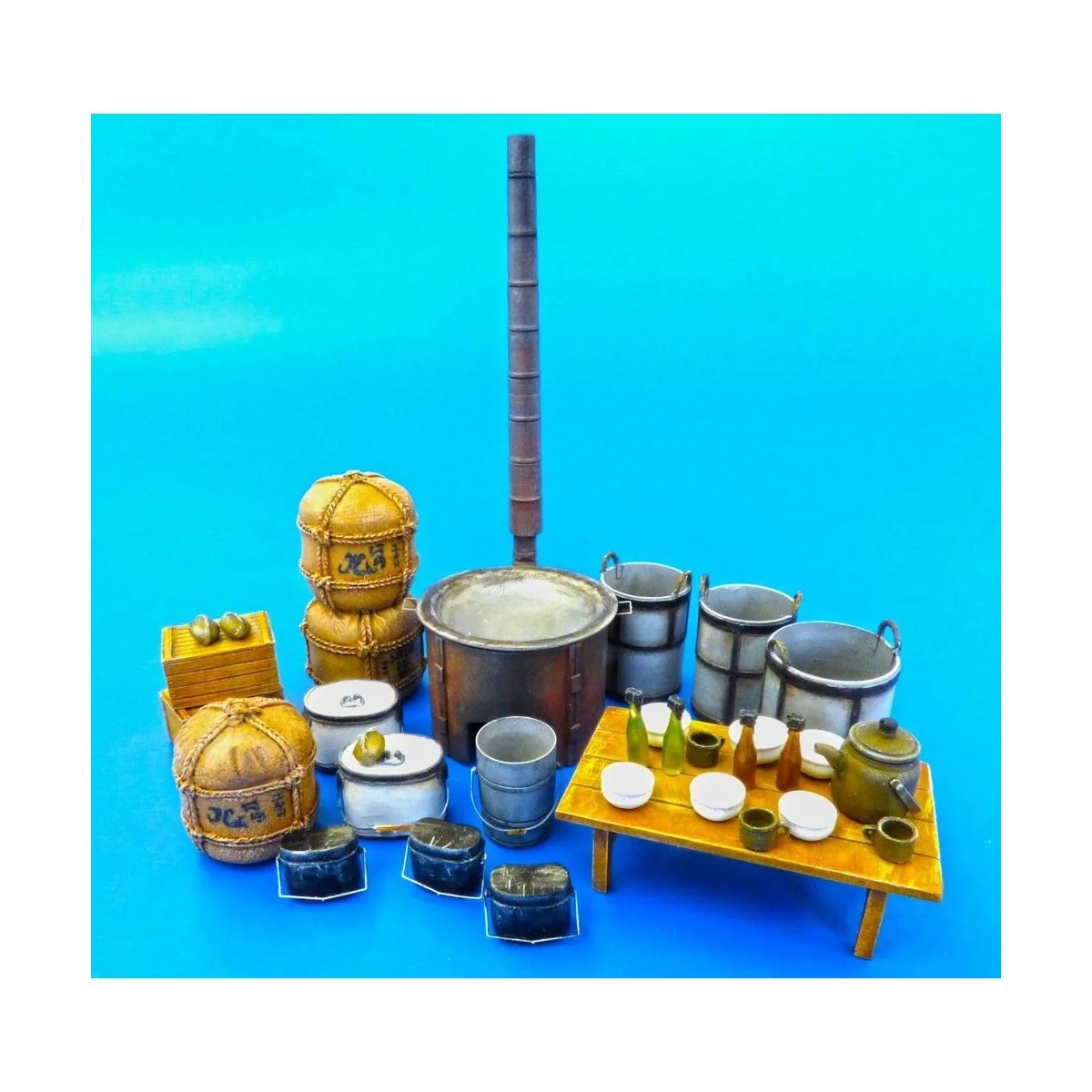 Japanese military field kitchen equipmen, 1/35 - Plus model 488 Japanese military field kitchen equipmen, 1/35 - Plus model 488