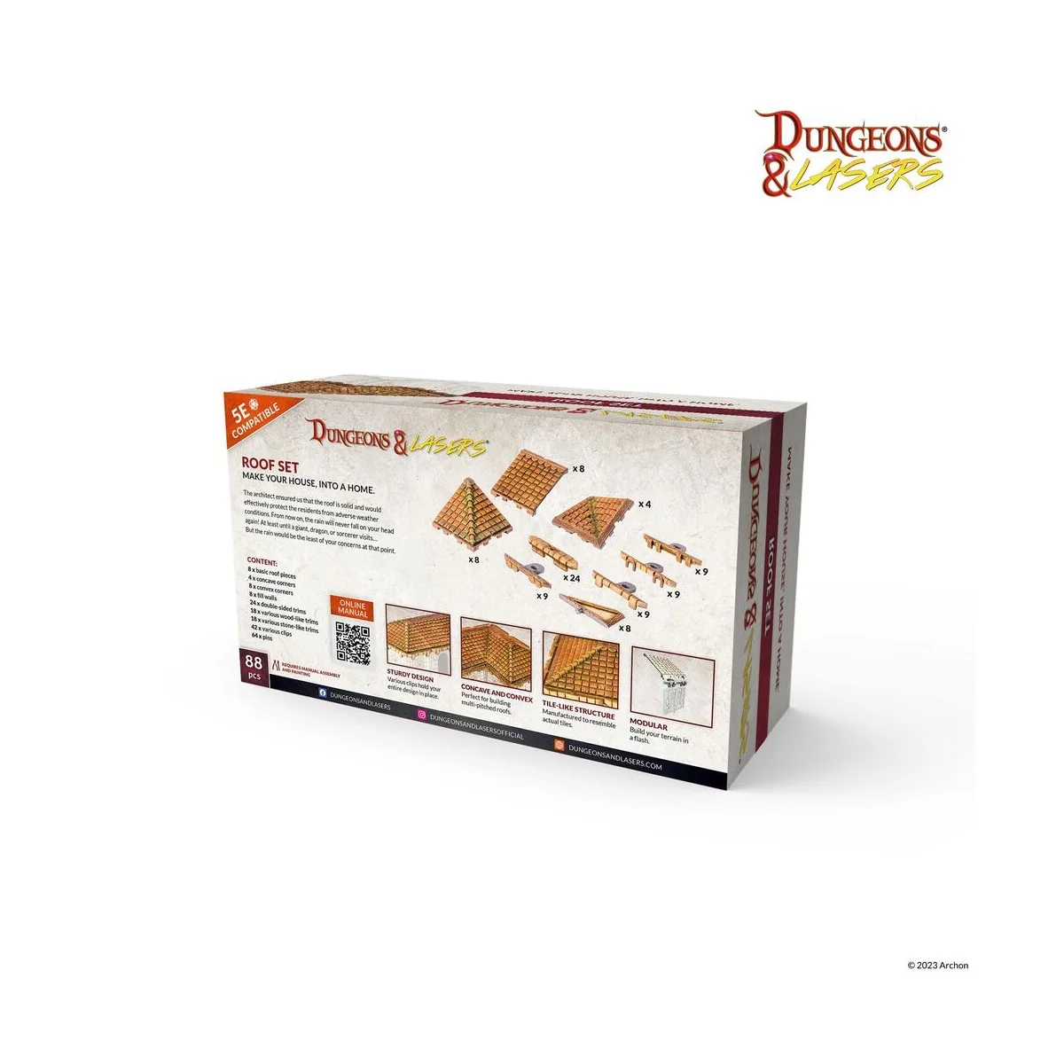 Dungeons & Lasers Expansion Set: ROOF SET - Archon Studio DNL0047