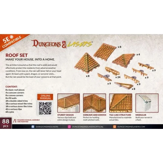 Dungeons & Lasers Expansion Set: ROOF SET - Archon Studio DNL0047