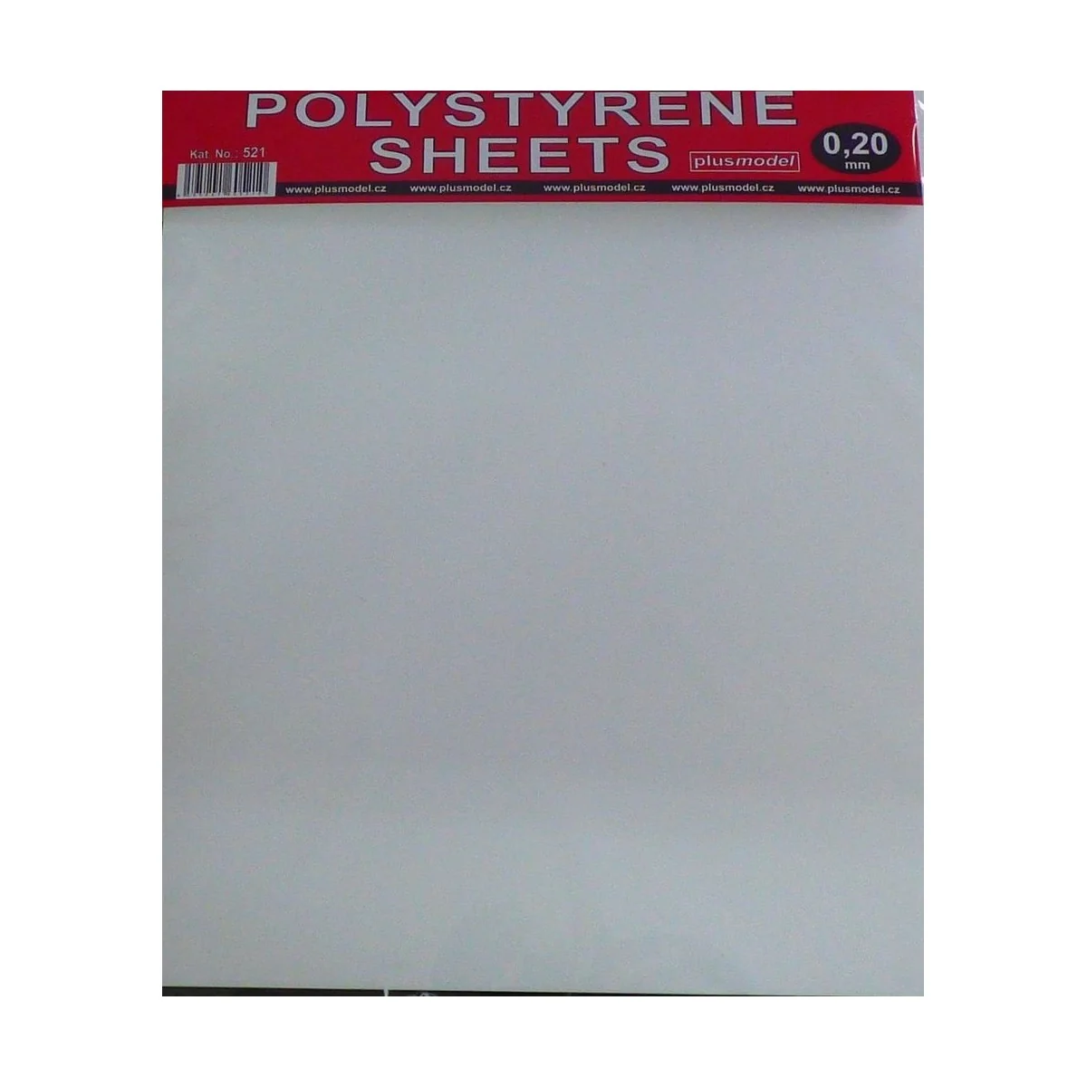Polystyrene sheets 0,2mm - Plus model 521