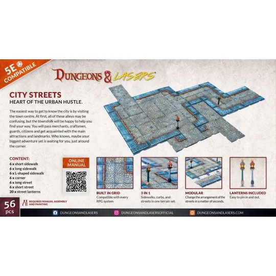 Dungeons & Lasers Expansion Set: CITY STREETS - Archon Studio DNL0048