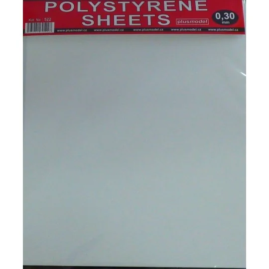 Polystyrene sheets 0, 3mm - Plus model 522