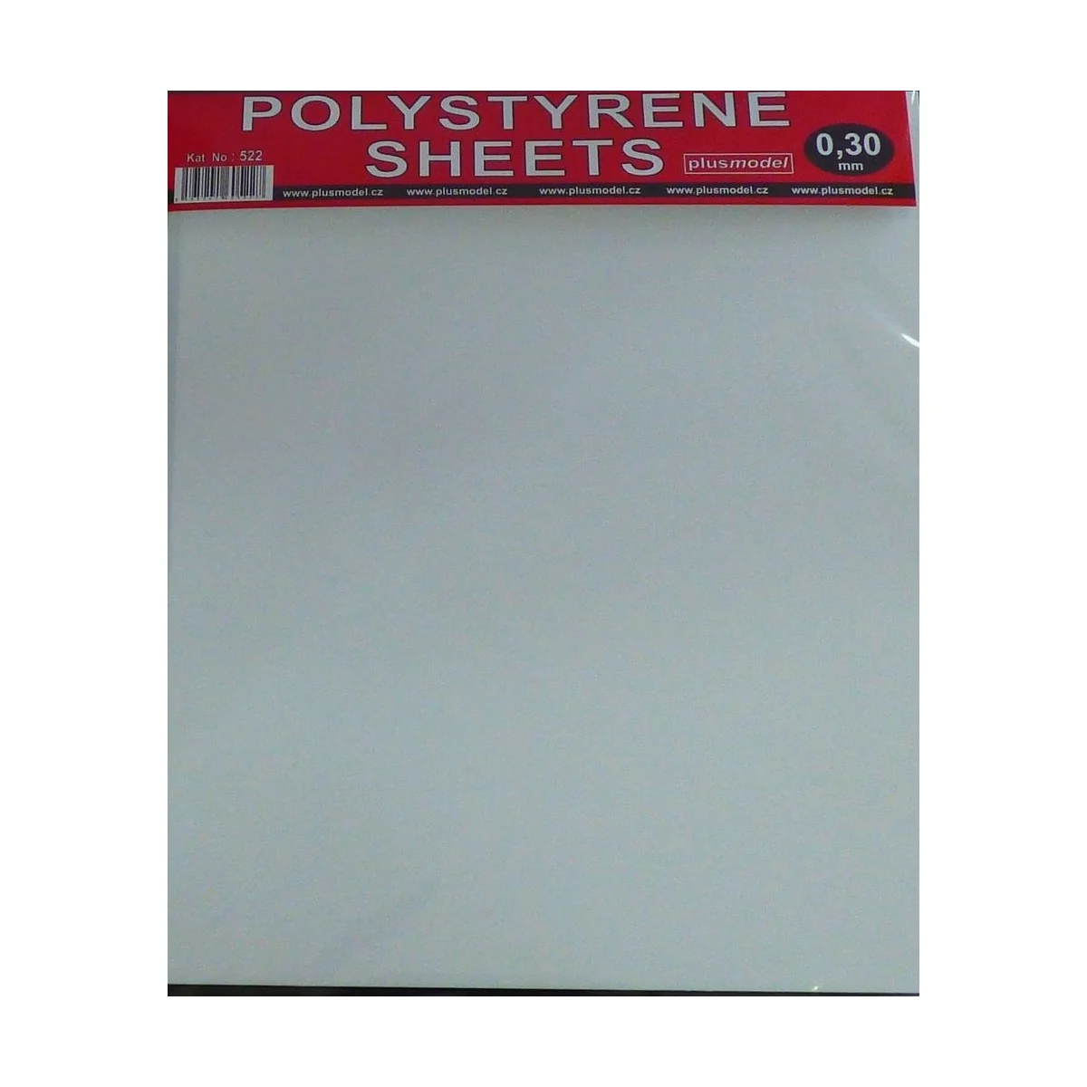 Polystyrene sheets 0, 3mm - Plus model 522