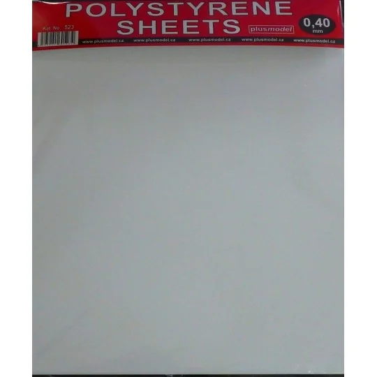 Polystyrene sheets 0,40mm - Plus model 523