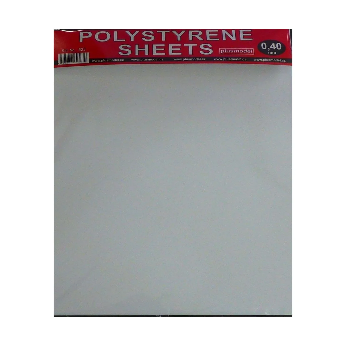 Polystyrene sheets 0, 40mm - Plus model 523