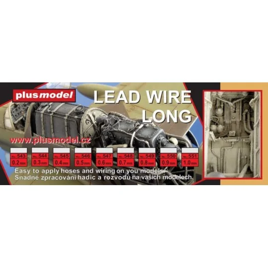 Lead wire 0, 7 mm, long 240 mm - Plus model 548