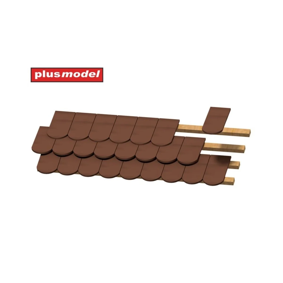 Roof tiles smooth 140pcs - Plus model 554