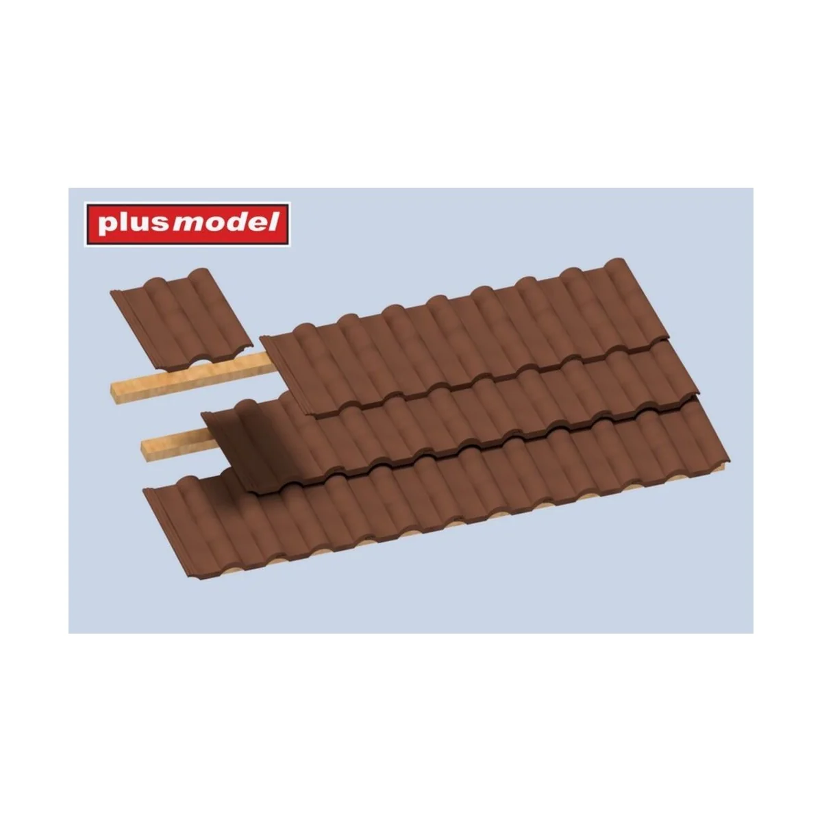 Roof tiles corrugated 84 pcs, 1/35 - Plus model 566