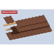 Roof tiles corrugated 84 pcs, 1/35 - Plus model 566