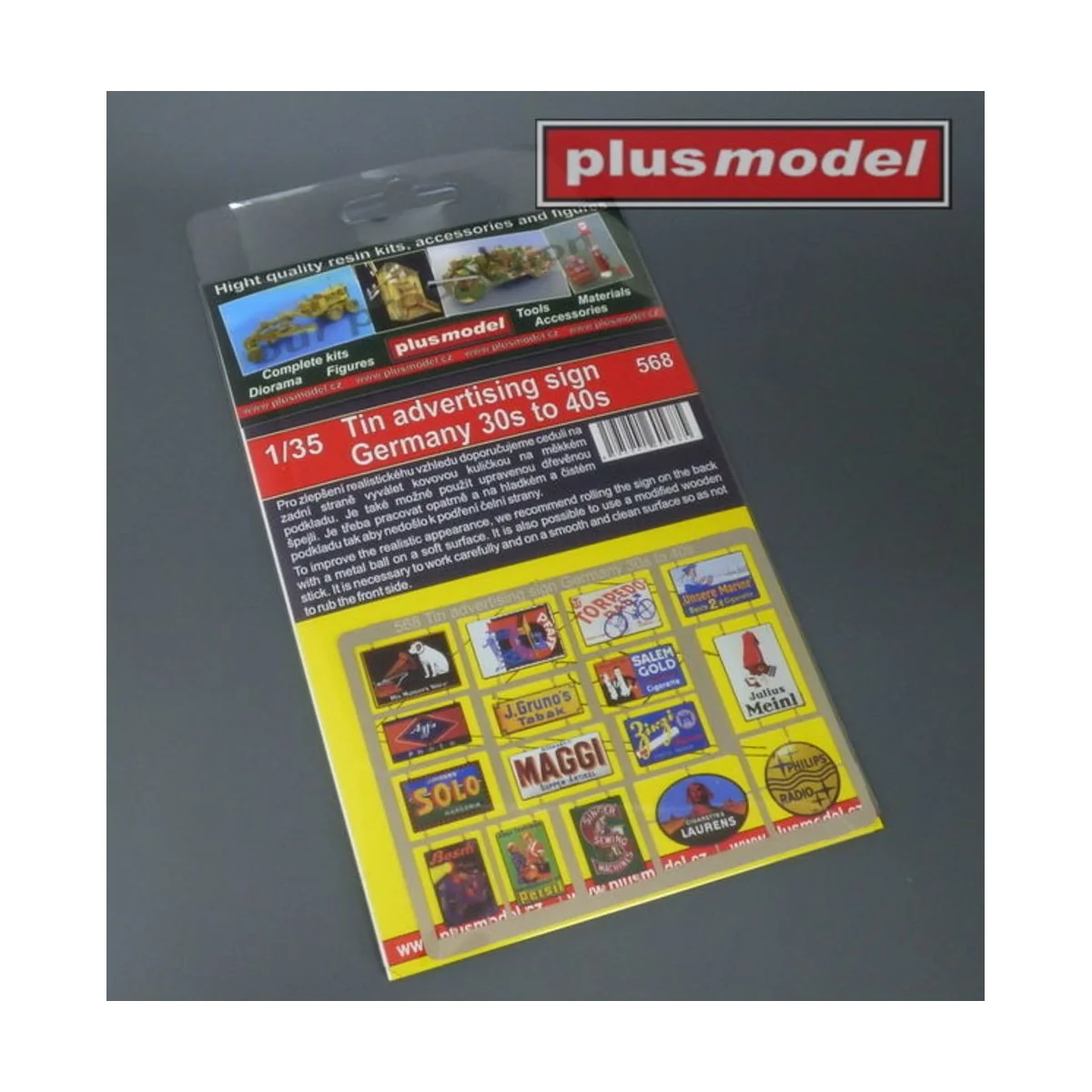 Tin advertising sign Germany - Plus model 568