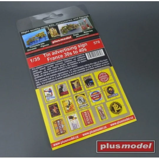 Tin advertising sign France - Plus model 570
