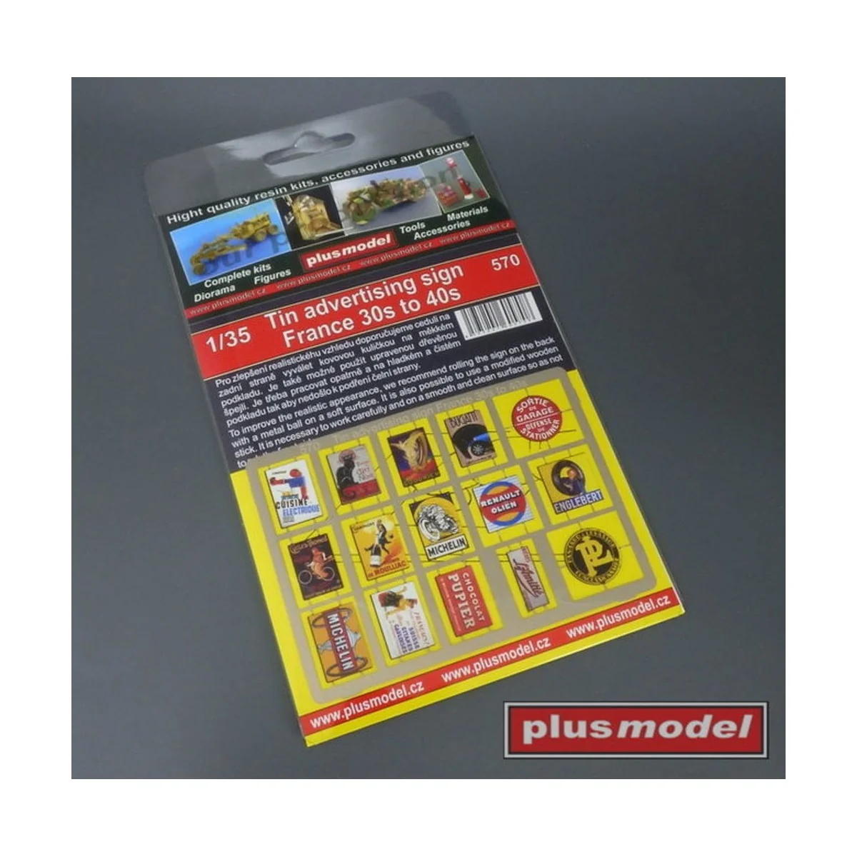 Tin advertising sign France, 1/35 - Plus model 570