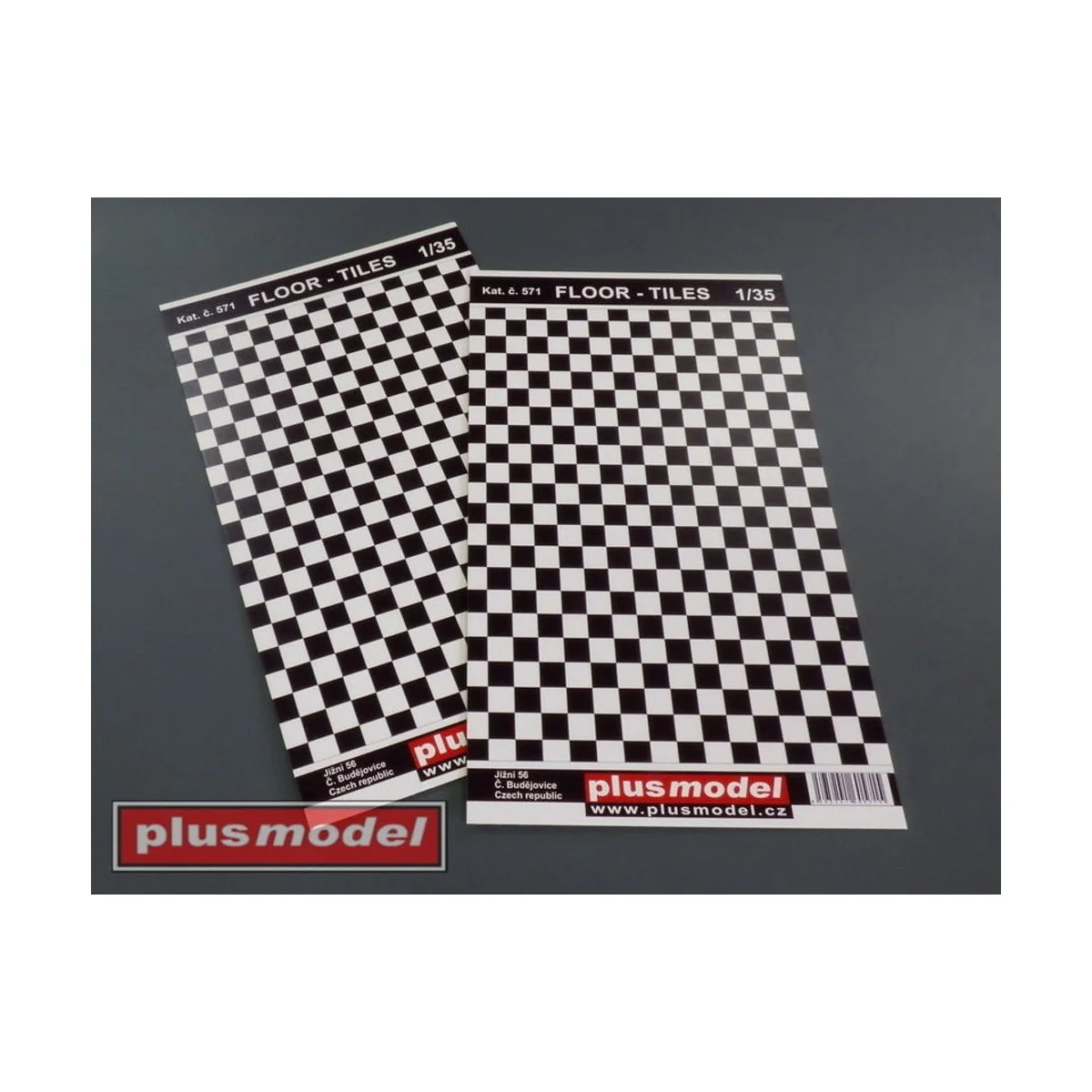 Floor tiles black and white, 1/35 - Plus model 571