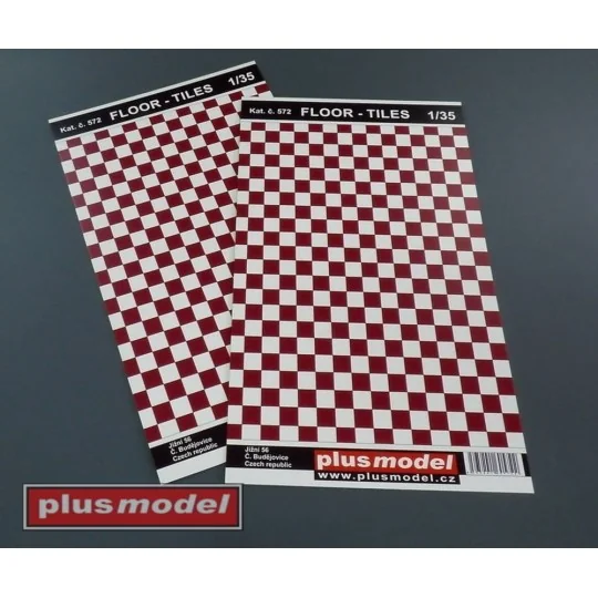 Floor tiles red and white - Plus model 572