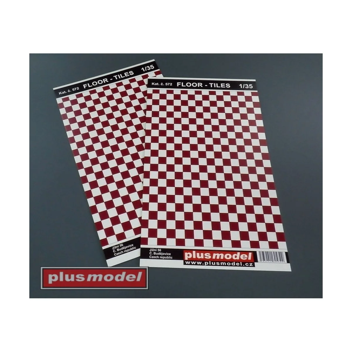 Floor tiles red and white - Plus model 572