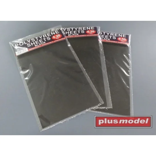 Polystyrene sheets black 0,2 - Plus model 574