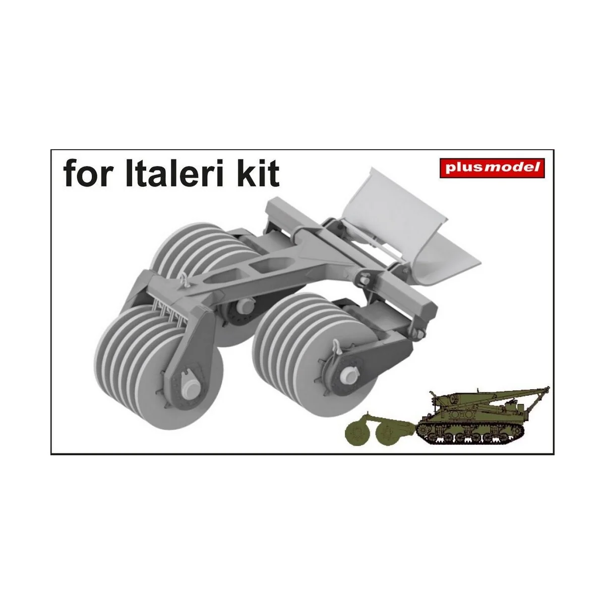 T1E1 US Mine exploder for Sherman – Italeri, 1/35 - Plus model 599 T1E1 US Mine exploder for Sherman – Italeri, 1/35 - Plus model 599