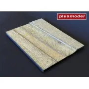 Display base - Cobblestone street wit tram tracks - Plus model 618