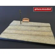 Display base - Cobblestone street wit tram tracks - Plus model 618