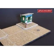 Display base – Cobblestone street intersection, 1/35 - Plus model 619