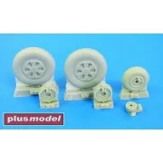 Mig-21 wheels early, 1/32 - Plus model AL3010 Mig-21 wheels early, 1/32 - Plus model AL3010