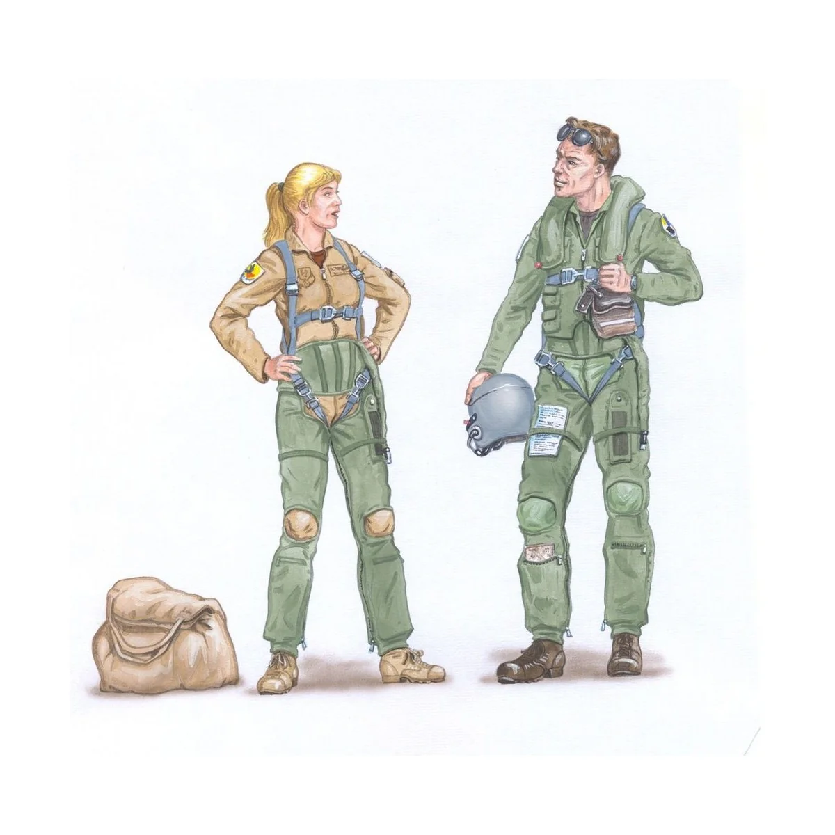 Crew F-15, 1/48 - Plus model AL4013