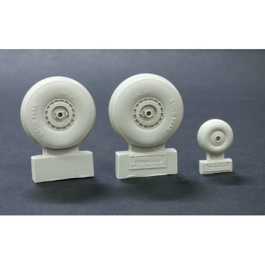 C-47 Skytrain wheels without cover - Plus model AL4068