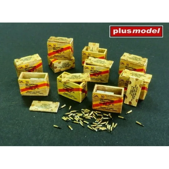 US ammunition boxes with cartons of charges, 1/48 - Plus model AL4083