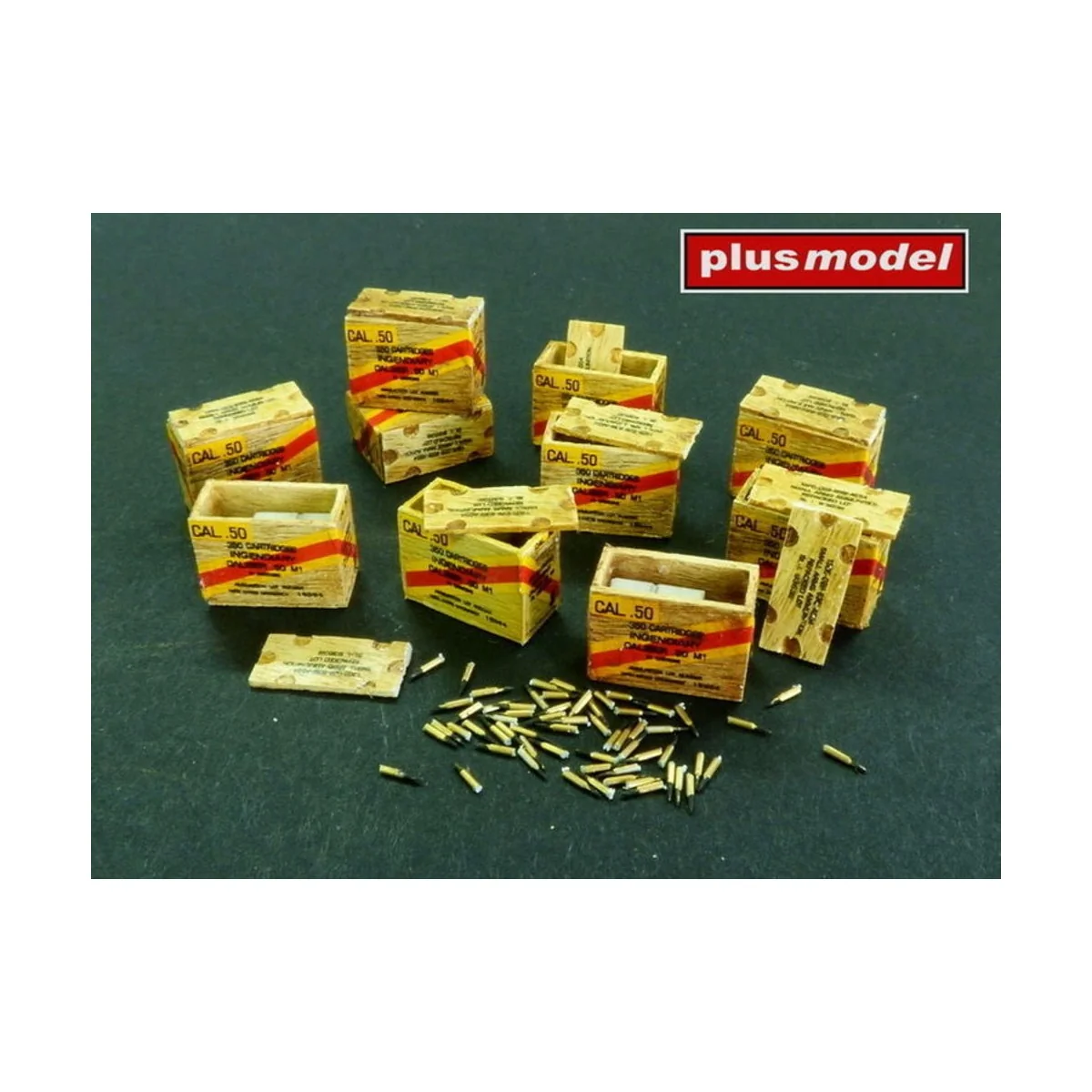 US ammunition boxes with cartons of charges, 1/48 - Plus model AL4083