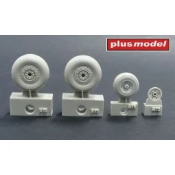 B-26 Marauder wheels late diamond tread, 1/48 - Plus model AL4092