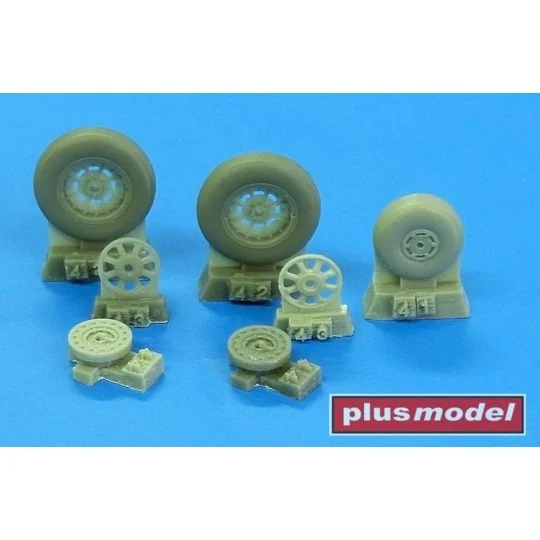 Mig-15 wheels, 1/48 - Plus model AL4098 Mig-15 wheels, 1/48 - Plus model AL4098