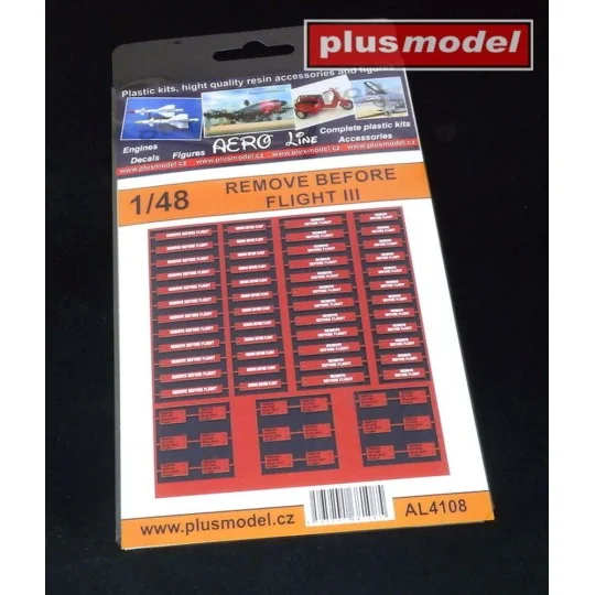 Remove Before flight III, 1/48 - Plus model AL4108 Remove Before flight III, 1/48 - Plus model AL4108
