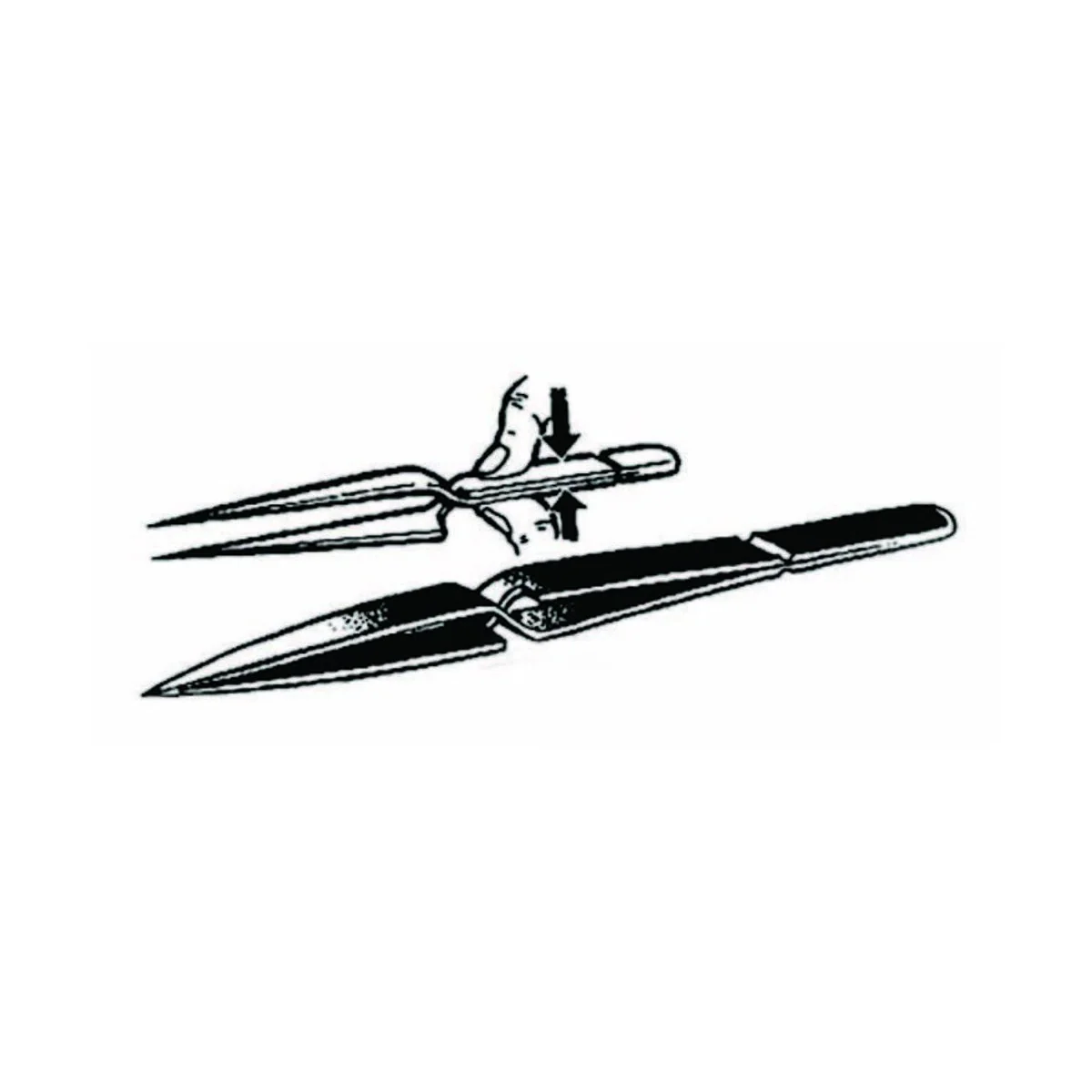 Kreuzpinzette Mit Druck zu öffnende Pinzette - Plus model 21