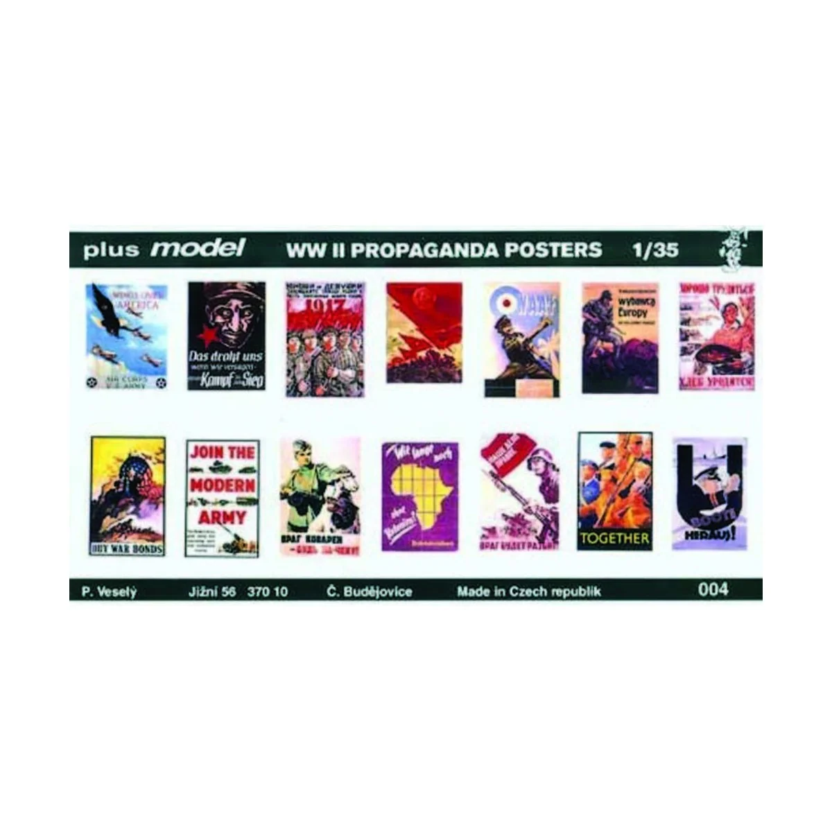 Propaganda Poster Gemischt Deutsch, Englisch, USA, Russisch. - Plus...